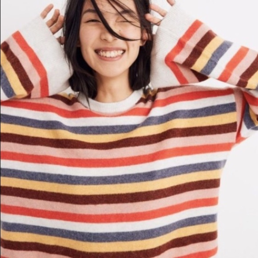 Madewell Cardiff Striped Crewneck Sweater